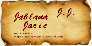 Jablana Jarić vizit kartica
